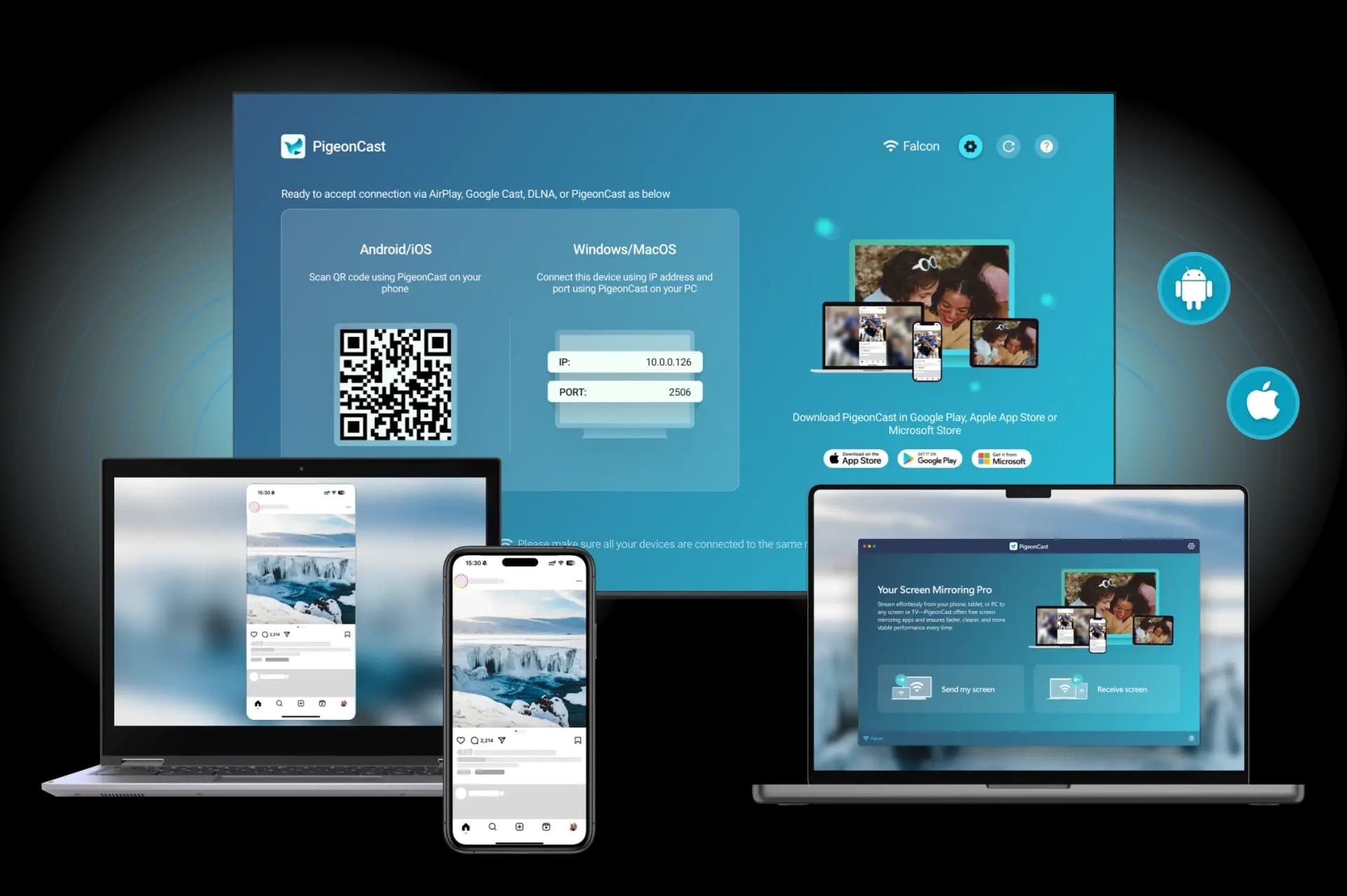 PigeonCast Screen Mirroring